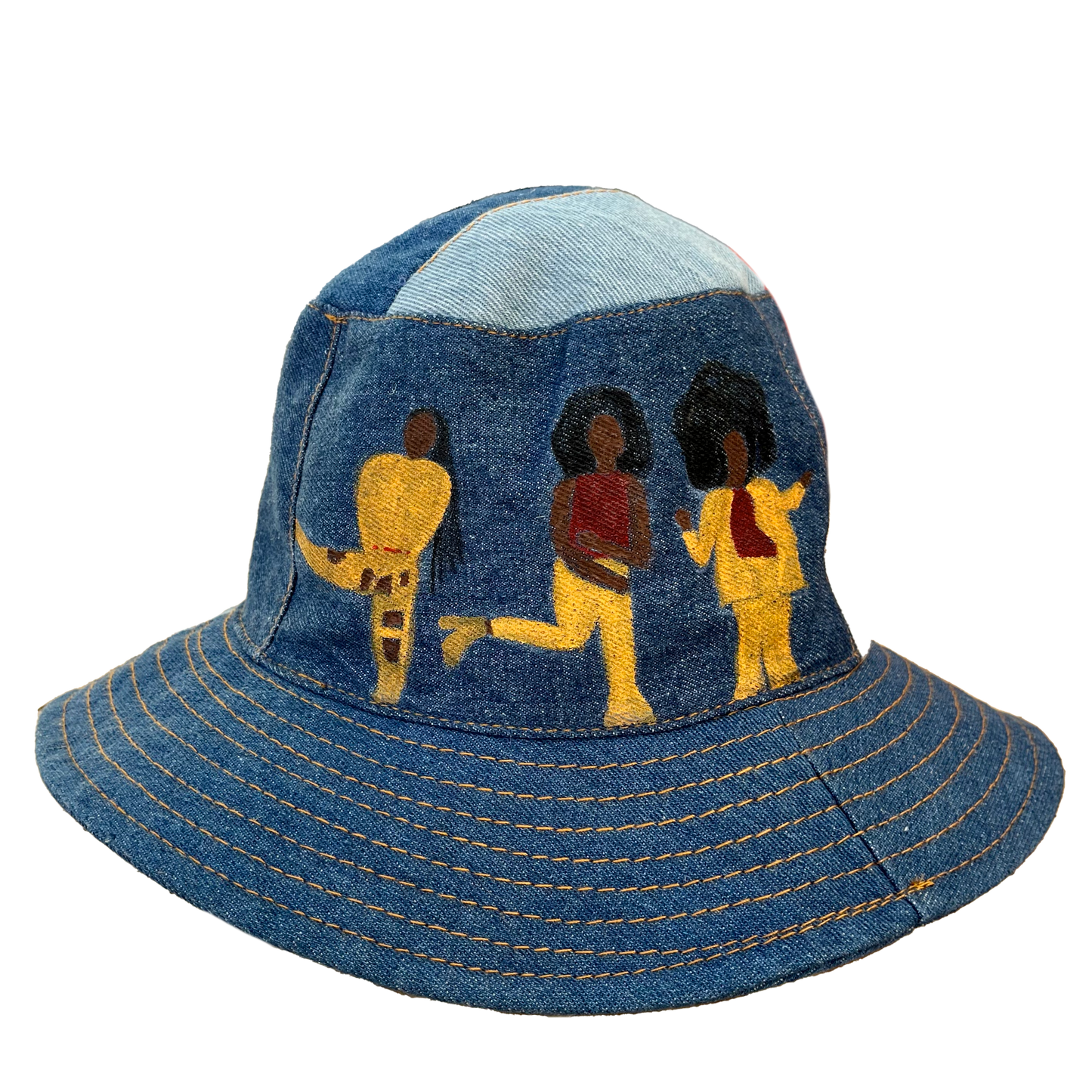 Groovy patchwork bucket hat