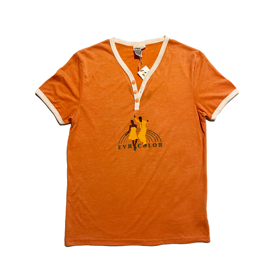 Evrycolor Orange V-Neck
