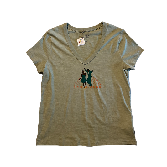 Evrycolor Color of Movement Green V-Neck