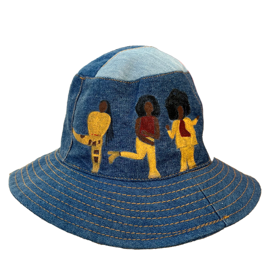 Groovy patchwork bucket hat