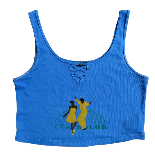 Evrycolor Blue Cropped Tank