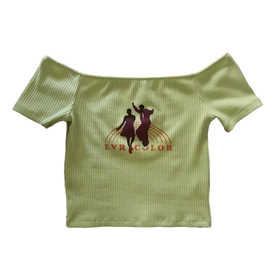 Evrycolor Lime Green Off the Shoulder